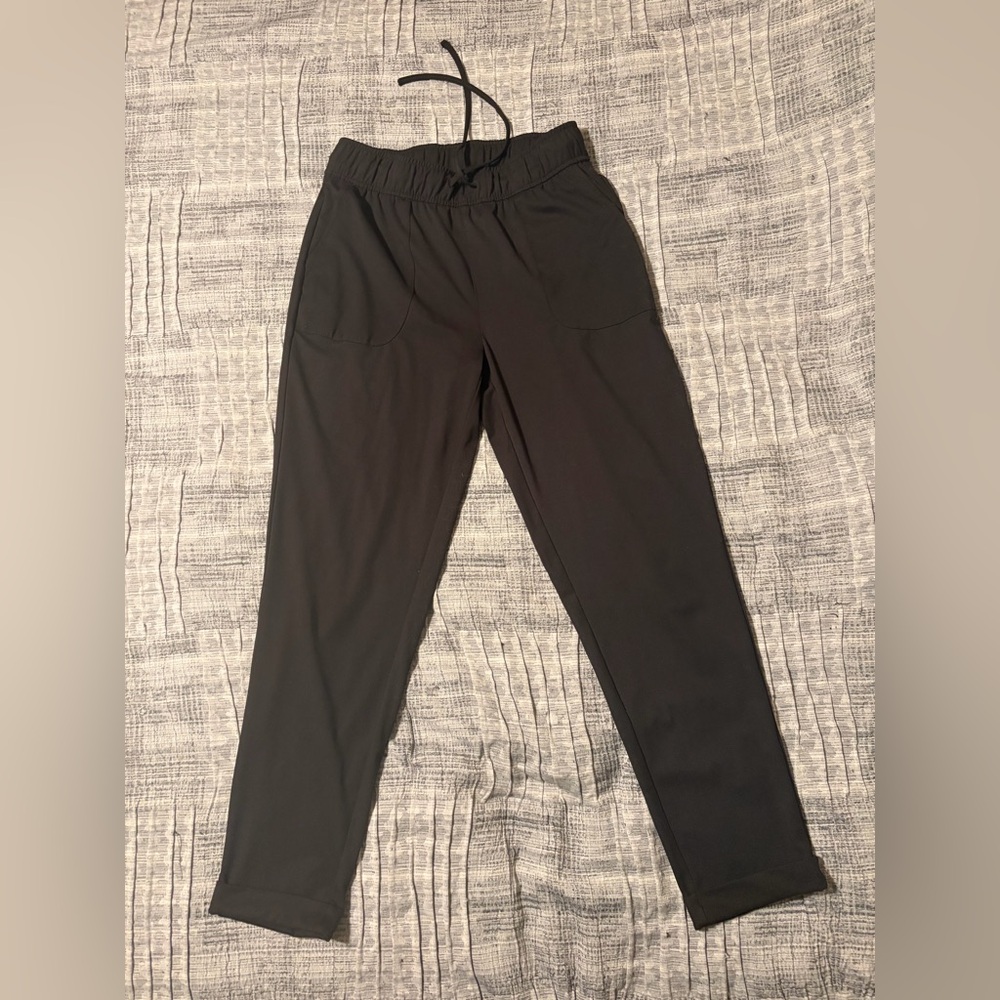 Rachel Zoe Women’s Black Tapered Pants Elastic Waist Drawstring Pockets Small